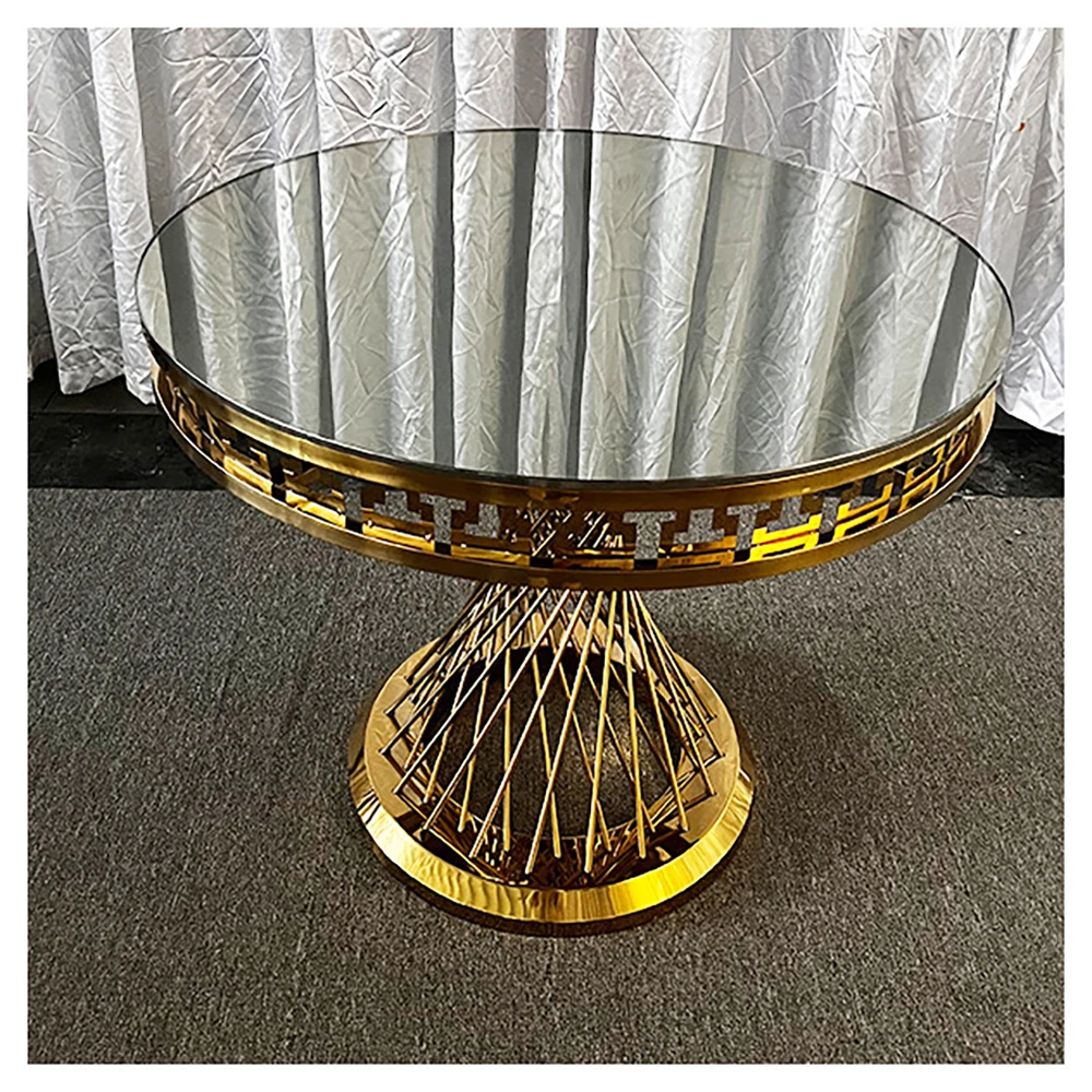 Luxury Stainless steel Round Dining Cake Table For Wedding /Birthday/Party/Arrangement
Luxury Stainless steel Round Dining Cake Table For Wedding /Birthday/Party/Arrangement