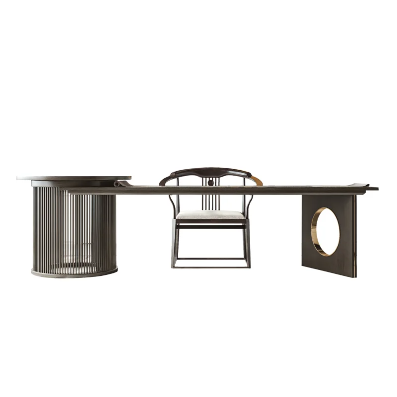 Новая комбинация китайского чайного столика и стула, чайный столик из цельного дерева для офиса и дома из черного ореха, бревенчатый чайный столик Кунг-фу
Новая комбинация китайского чайного столика и стула, чайный столик из цельного дерева для офиса и дома из черного ореха, бревенчатый чайный столик Кунг-фу