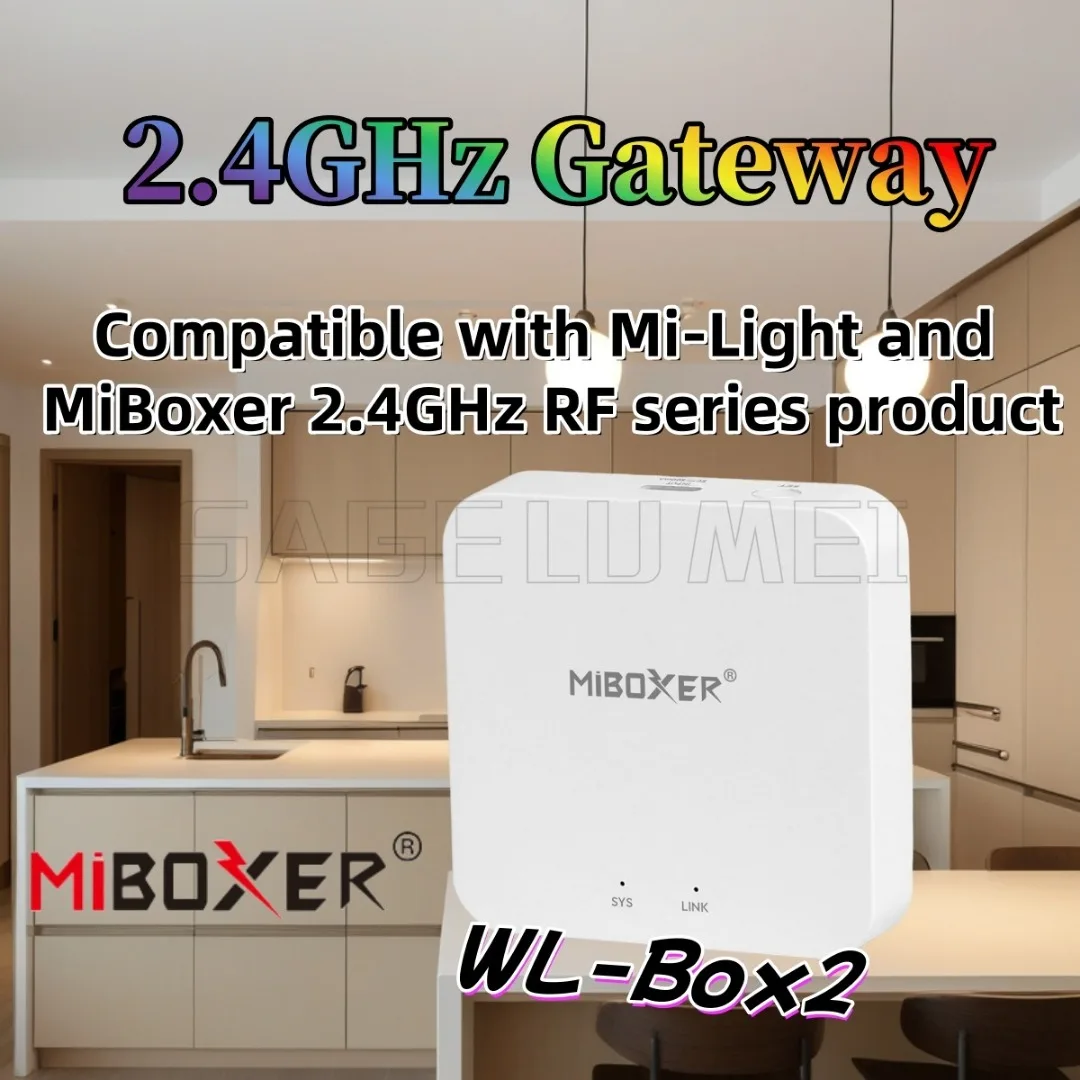 MiBoxer WL-Box2 2,4 ГГц шлюз светодиодный контроллер WIFI умный беспроводной голосовой контроллер Wi-Fi RGB Tuya для светодиодной лампы
MiBoxer WL-Box2 2,4 ГГц шлюз светодиодный контроллер WIFI умный беспроводной голосовой контроллер Wi-Fi RGB Tuya для светодиодной лампы
