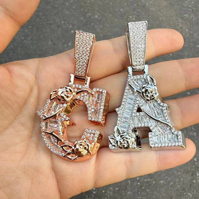 Custom Flowers Letters Name Pendants Necklaces for Men Hip Hop 3A+ Cubic Zirconia Bling Iced Out Rapper Jewelry Drop Shipping
Custom Flowers Letters Name Pendants Necklaces for Men Hip Hop 3A+ Cubic Zirconia Bling Iced Out Rapper Jewelry Drop Shipping