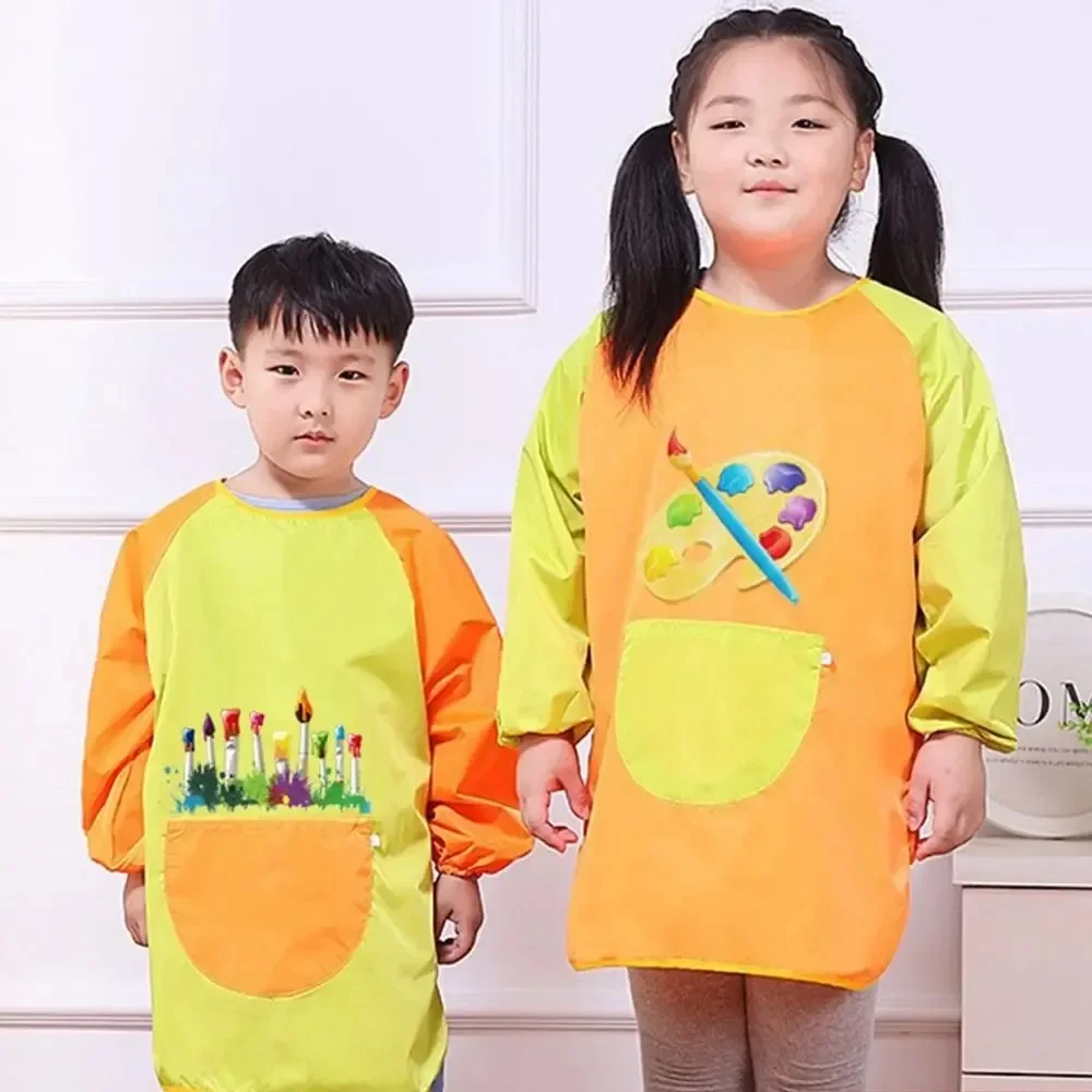 Children Waterproof Apron for Kid School Art Craft Painting Color Palette Printed Baby Feeding Eat Long Sleeve Smock DIY Drawing
Children Waterproof Apron for Kid School Art Craft Painting Color Palette Printed Baby Feeding Eat Long Sleeve Smock DIY Drawing