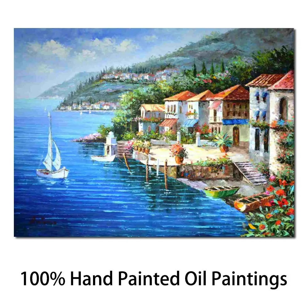Contemporary Art Seascape Handmade Textured Canvas Wall Picture Mediterranean Landscape Beautiful Artwork Summer Idyll Garden
Contemporary Art Seascape Handmade Textured Canvas Wall Picture Mediterranean Landscape Beautiful Artwork Summer Idyll Garden