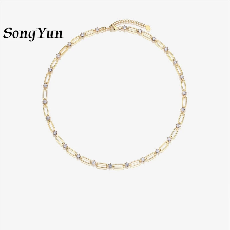 SONGYUN Brand Jewelry 925 Sterling Silver Necklace Moissanite Diamond Halo Fashion Women Real Gold Plated SYT Patent Pendant
SONGYUN Brand Jewelry 925 Sterling Silver Necklace Moissanite Diamond Halo Fashion Women Real Gold Plated SYT Patent Pendant