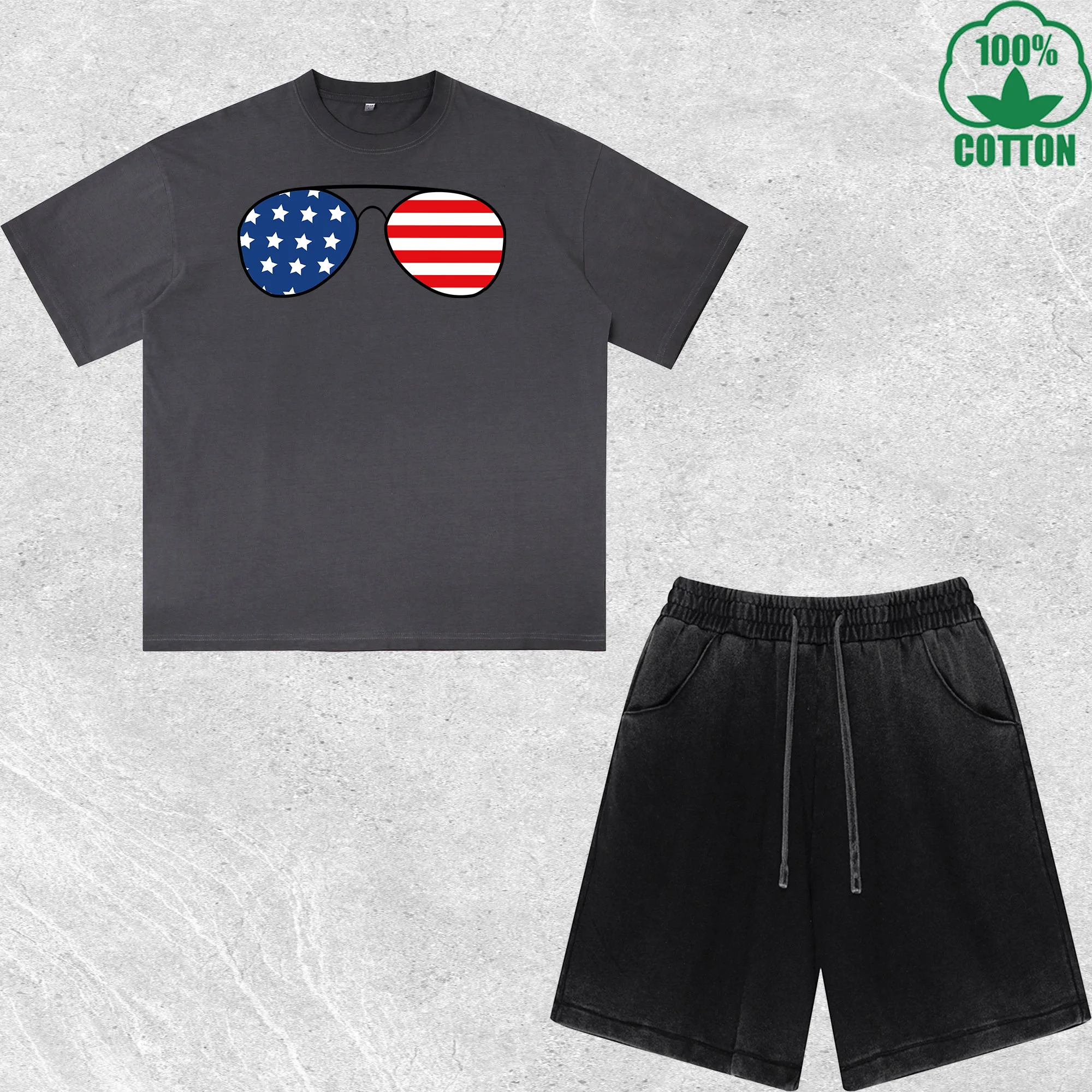 Independence Day Printed Dirty Wash T-Shirt Shorts Set Multicolor Combo Loose Trendy 100%Cotton
Independence Day Printed Dirty Wash T-Shirt Shorts Set Multicolor Combo Loose Trendy 100%Cotton