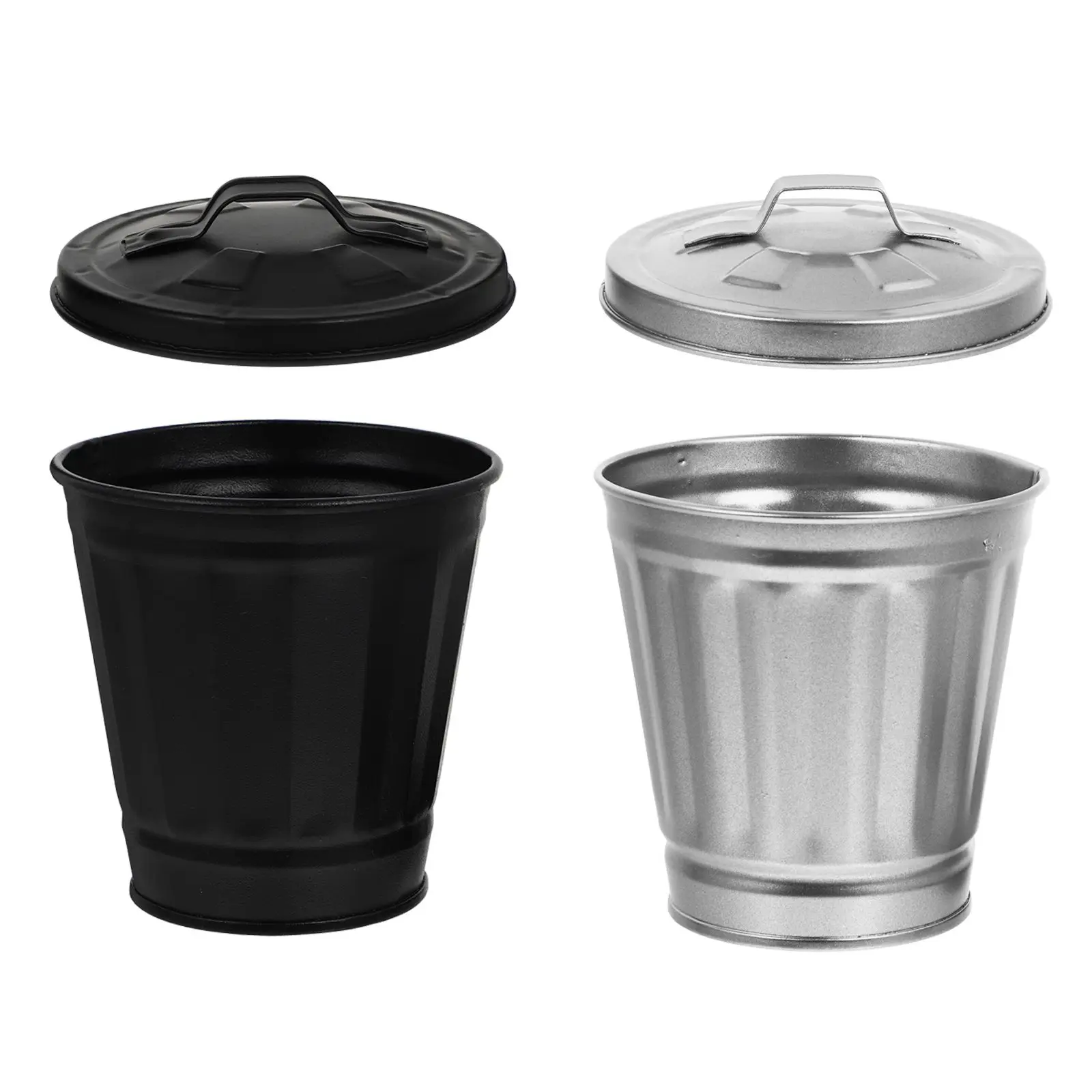 Mini Trash Can 2PCS Black Garbage Container Small Storage Jar with Lid Lightweight Desktop Waste Paper Bucket Home Decoration
Mini Trash Can 2PCS Black Garbage Container Small Storage Jar with Lid Lightweight Desktop Waste Paper Bucket Home Decoration