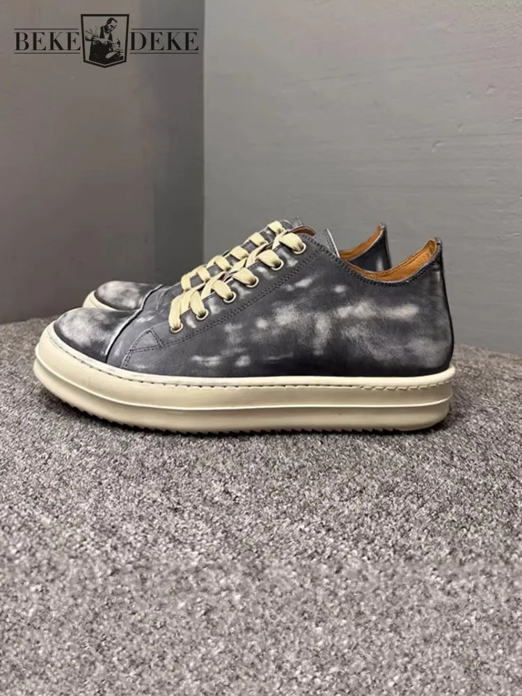 Mens Cowhide Genuine Leather Shoes Fashion Round Toe Mens Designer Breathable Durable Lace Up Trendy Daily Low Top Sneakers
Mens Cowhide Genuine Leather Shoes Fashion Round Toe Mens Designer Breathable Durable Lace Up Trendy Daily Low Top Sneakers