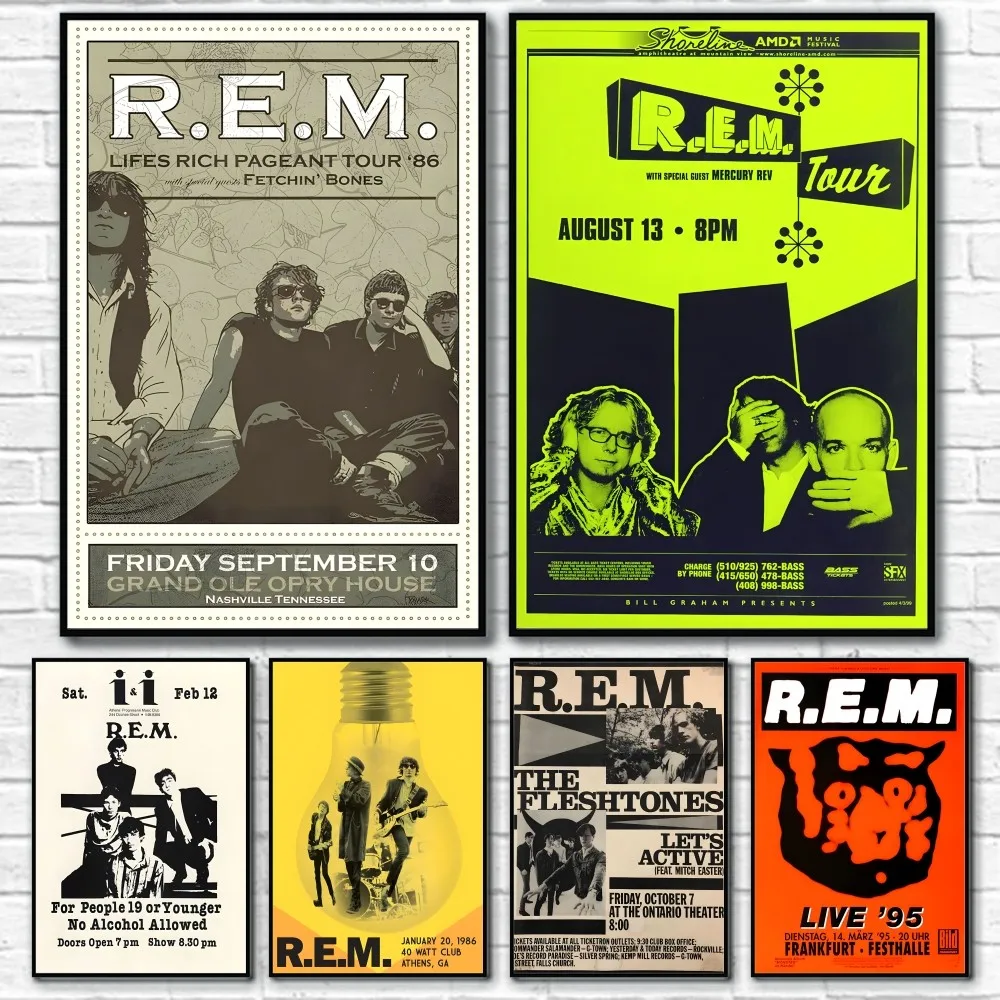 R-R-E-M Band Singer Retro Poster Sticky Wall Art Printing Waterproof Home Living Bed Room Bar Aesthetic Decor
R-R-E-M Band Singer Retro Poster Sticky Wall Art Printing Waterproof Home Living Bed Room Bar Aesthetic Decor