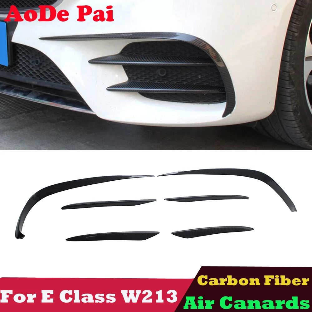 6pcs/set Real Carbon Fiber Front Bumper Splitters Air Canards For Mercedes E Class W213 AMG Package E63 2016-2019
6pcs/set Real Carbon Fiber Front Bumper Splitters Air Canards For Mercedes E Class W213 AMG Package E63 2016-2019