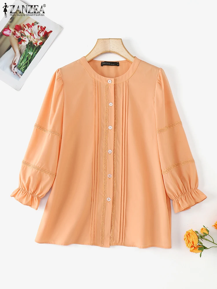 ZANZEA Women Shirts Casual Loose O-Neck Long Sleeve Tunics Elegant Solid Color Chemise 2025 Spring Office Lady Ruffled Edge Tops
ZANZEA Women Shirts Casual Loose O-Neck Long Sleeve Tunics Elegant Solid Color Chemise 2025 Spring Office Lady Ruffled Edge Tops