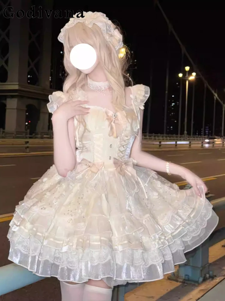 Spring Summer New Sweet Lolita Ballet Jsk Suspender Dress Fashion High Waist Versatile Age-reducing Slash Neck Princess Dresses
Spring Summer New Sweet Lolita Ballet Jsk Suspender Dress Fashion High Waist Versatile Age-reducing Slash Neck Princess Dresses