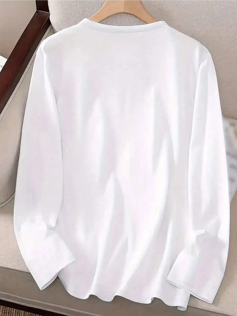 Mens Long Sleeve Solid Color Casual T-Shirt, Cotton Blend Tee For Fall Season
Mens Long Sleeve Solid Color Casual T-Shirt, Cotton Blend Tee For Fall Season