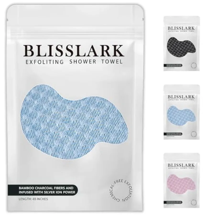 BLISSALRK Exfoliating Shower Towel 48", Premium Scrub Wash Cloth for Body Face, Exfoliating Washcloth for Men and Woman
BLISSALRK Exfoliating Shower Towel 48", Premium Scrub Wash Cloth for Body Face, Exfoliating Washcloth for Men and Woman
