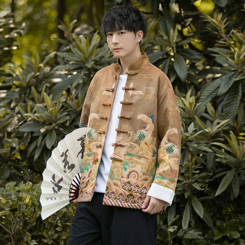 New Chinese Sle Men's Suede Jaet Coat with Button Collar Loose Fit Long Sve Breathable Outerwear for All Seasons
New Chinese Sle Men's Suede Jaet Coat with Button Collar Loose Fit Long Sve Breathable Outerwear for All Seasons