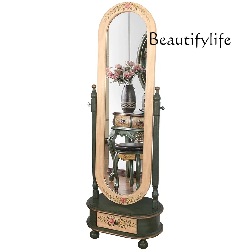 Full-body floor-to-ceiling European and American painted bedroom vertical rotating full-body fitting mirror
Full-body floor-to-ceiling European and American painted bedroom vertical rotating full-body fitting mirror