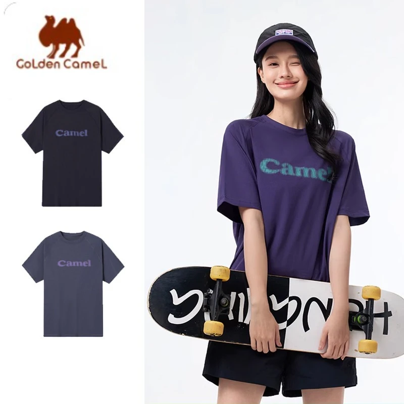 GOLDEN Outdoor Women's Sports T-shirt Quick-drying Unisex Cotton Short-sleeved Breathable Top Round Neck Loose Men Clothing
GOLDEN Outdoor Women's Sports T-shirt Quick-drying Unisex Cotton Short-sleeved Breathable Top Round Neck Loose Men Clothing