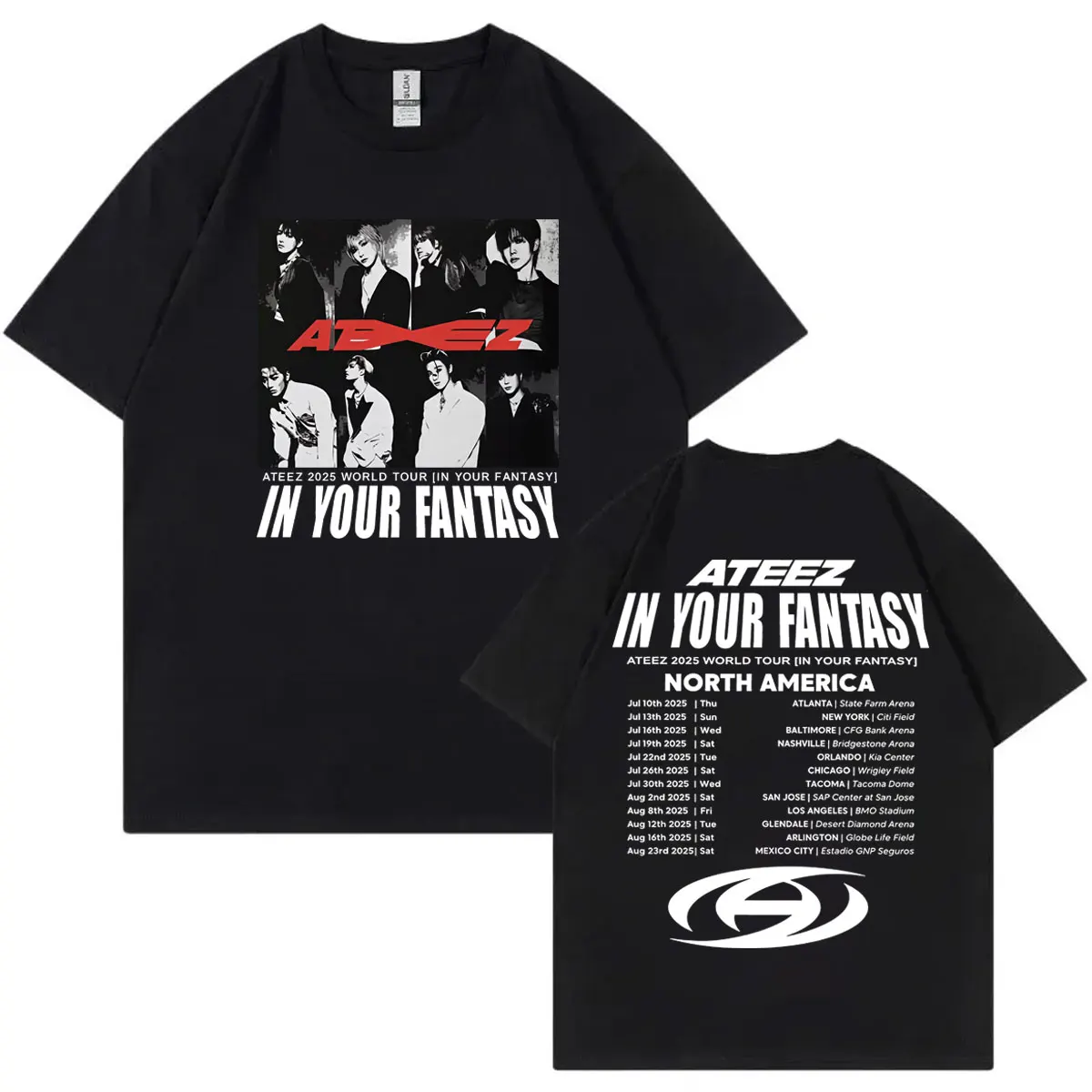 ATEEZ 2025 World Tour in Your Fantasy Graphic T Shirts Men Women Hip Hop Vintage T-shirts Fashion Casual Short Sleeve T-shirt
ATEEZ 2025 World Tour in Your Fantasy Graphic T Shirts Men Women Hip Hop Vintage T-shirts Fashion Casual Short Sleeve T-shirt