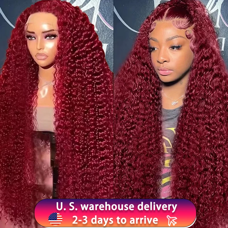 99J Burgundy HD Lace Frontal Wig 13x6 Deep Wave Human Hair Wigs 13x4 Lace Front Wig 40 Inch Brazilian Human Hair Wig For Women
99J Burgundy HD Lace Frontal Wig 13x6 Deep Wave Human Hair Wigs 13x4 Lace Front Wig 40 Inch Brazilian Human Hair Wig For Women