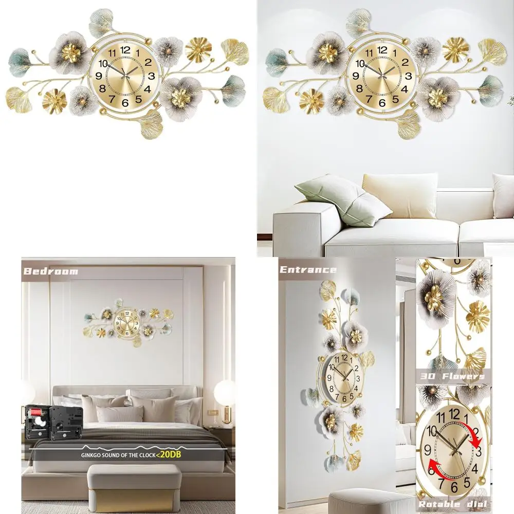Декоративные 3D металлические настенные часы с листьями гинкго, бесшумные, 33x18, подходят для гостиной, офиса, спальни, кухни
Декоративные 3D металлические настенные часы с листьями гинкго, бесшумные, 33x18, подходят для гостиной, офиса, спальни, кухни