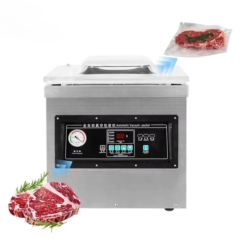 Dz-500 desktop semi-automatic electric nitrogen supermarket kitchen food fish and vegetable sealing vacuum packaging machine
Dz-500 desktop semi-automatic electric nitrogen supermarket kitchen food fish and vegetable sealing vacuum packaging machine