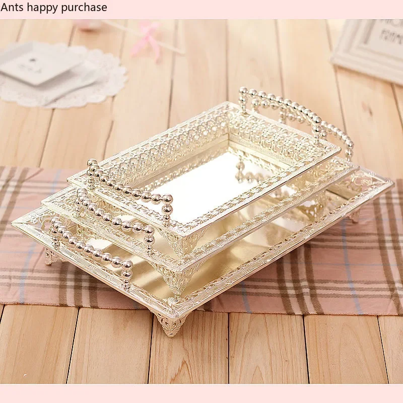 European Style Silver Plated Storage Tray Afternoon Tea Dessert Snack Tray Wedding Dessert Table Decoration Fruit Cake Pan
European Style Silver Plated Storage Tray Afternoon Tea Dessert Snack Tray Wedding Dessert Table Decoration Fruit Cake Pan