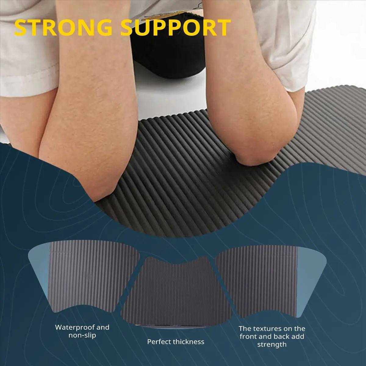 Doings 15MM Thick Yoga Mat Comfort Foam Knee Elbow Pad Mats for Exercise Yoga Pilates Indoor Pads Fitness Training,Black
Doings 15MM Thick Yoga Mat Comfort Foam Knee Elbow Pad Mats for Exercise Yoga Pilates Indoor Pads Fitness Training,Black