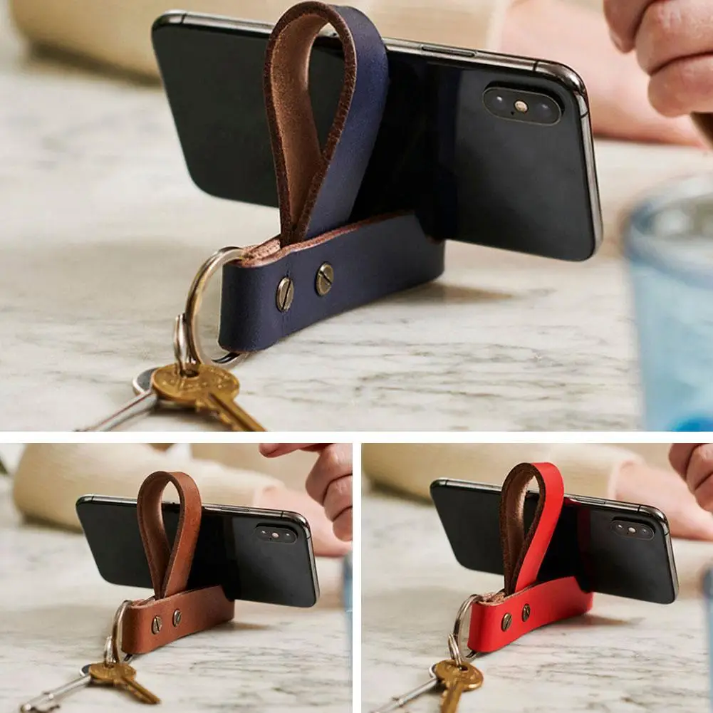 Leather Phone Stand Lanyard Portable Keychain - Accessory Available in Multiple Colors
Leather Phone Stand Lanyard Portable Keychain - Accessory Available in Multiple Colors