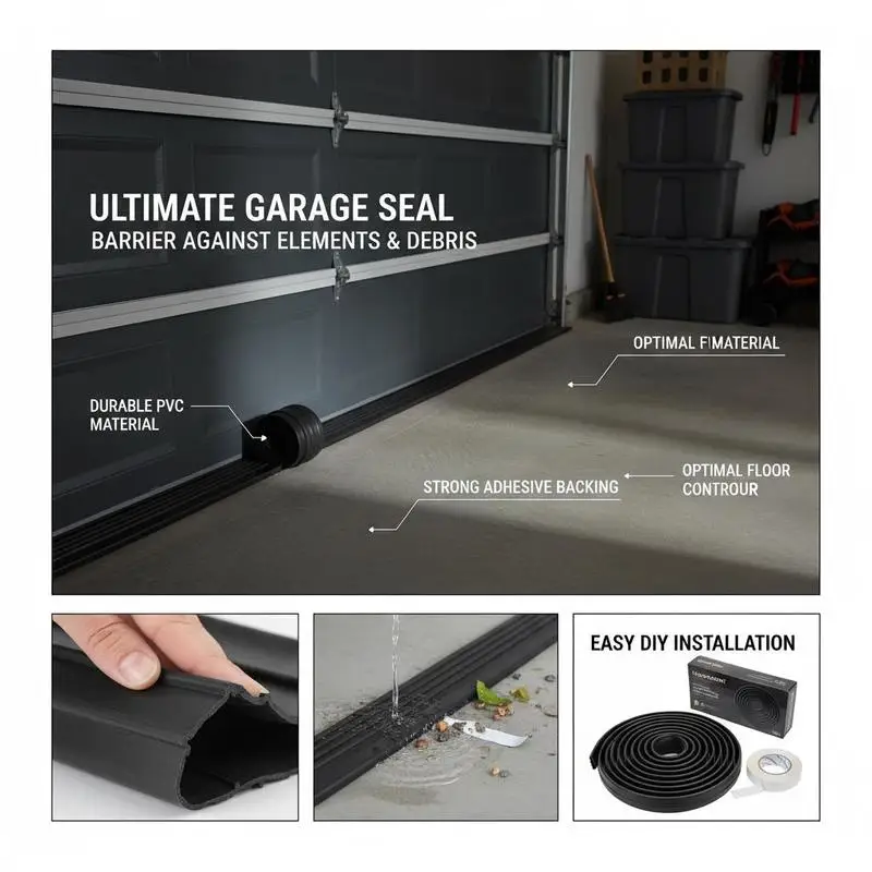 Garage Door Floor Threshold 12 FT For Garage Workshop Warehouse, Adhesive Backing Thick PVC DIY Replacement Heavy Duty Sealing Bottom Weather Stripping Black
Garage Door Floor Threshold 12 FT For Garage Workshop Warehouse, Adhesive Backing Thick PVC DIY Replacement Heavy Duty Sealing Bottom Weather Stripping Black