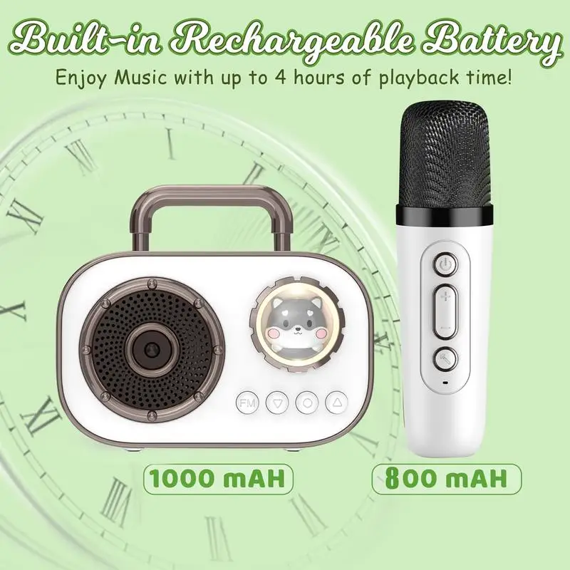 Mini Karaoke Machine Mini Wireless Karaoke Speaker Machine with Microphone Rechargeable Dual Mic Connection Audio Home Speaker
Mini Karaoke Machine Mini Wireless Karaoke Speaker Machine with Microphone Rechargeable Dual Mic Connection Audio Home Speaker