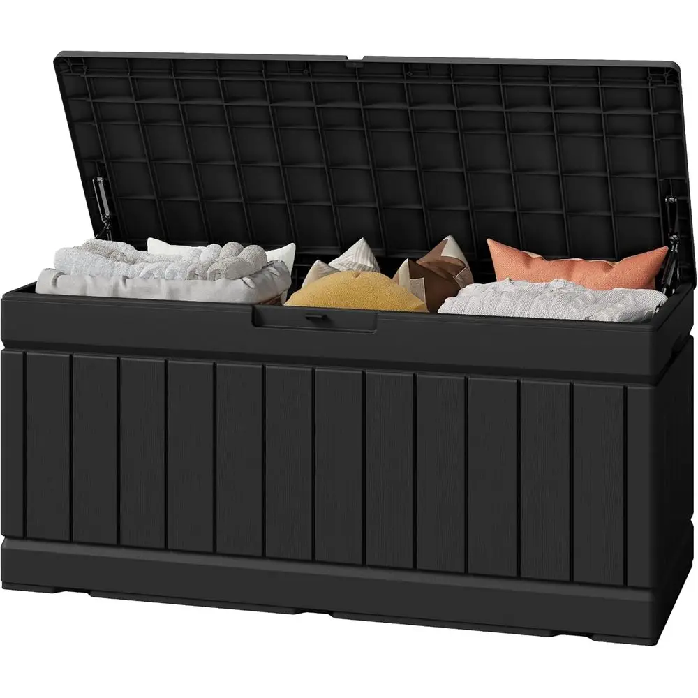 82 Gallon Outdoor Storage Box with Lid, Weatherproof and UV Resistant, Lockable, Ideal for Patio Furniture, Garden Tools, and Po
82 Gallon Outdoor Storage Box with Lid, Weatherproof and UV Resistant, Lockable, Ideal for Patio Furniture, Garden Tools, and Po
