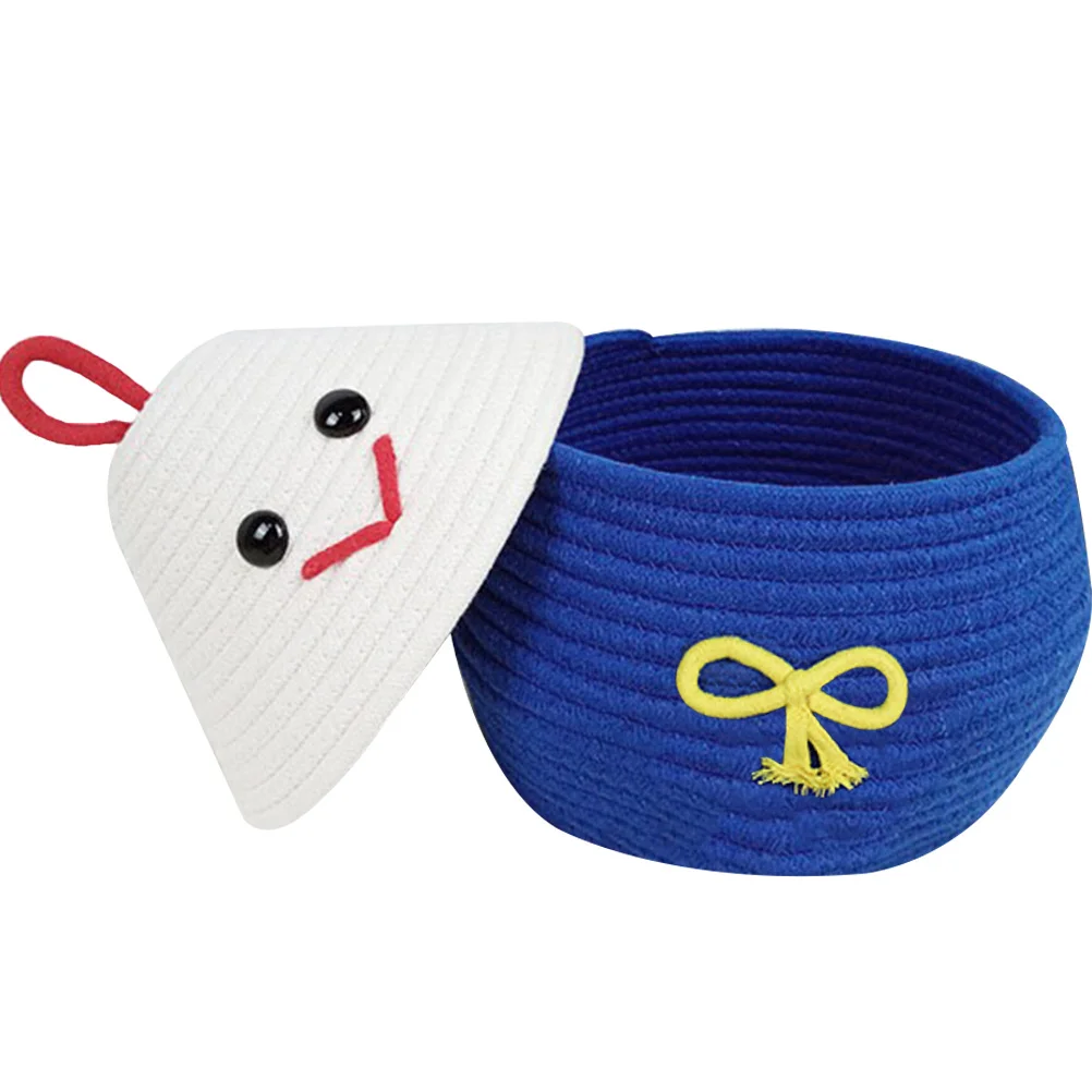 Cartoon Lidded Storage Basket Cotton Rope Multipurpose Container for Sundries Home Bedroom Bathroom Organization
Cartoon Lidded Storage Basket Cotton Rope Multipurpose Container for Sundries Home Bedroom Bathroom Organization