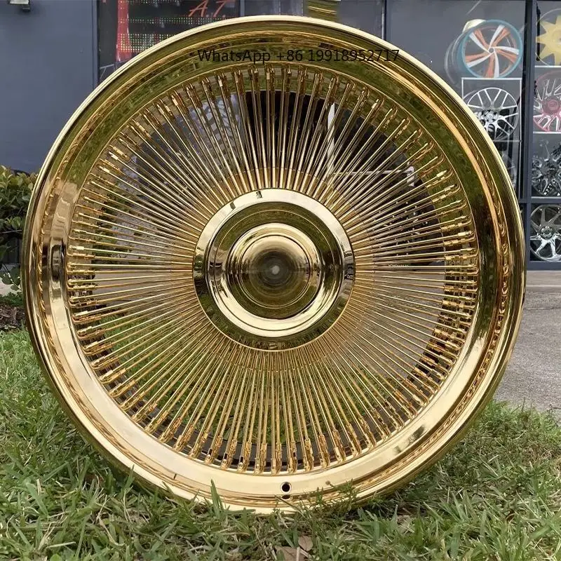 Golden Steel Wire Wheel 15 16 18 20 22 Inches 5x114.3 5x120 5x127 6x135 Forged Wheel Multi Spoke Wheel Design JJ1952
Golden Steel Wire Wheel 15 16 18 20 22 Inches 5x114.3 5x120 5x127 6x135 Forged Wheel Multi Spoke Wheel Design JJ1952