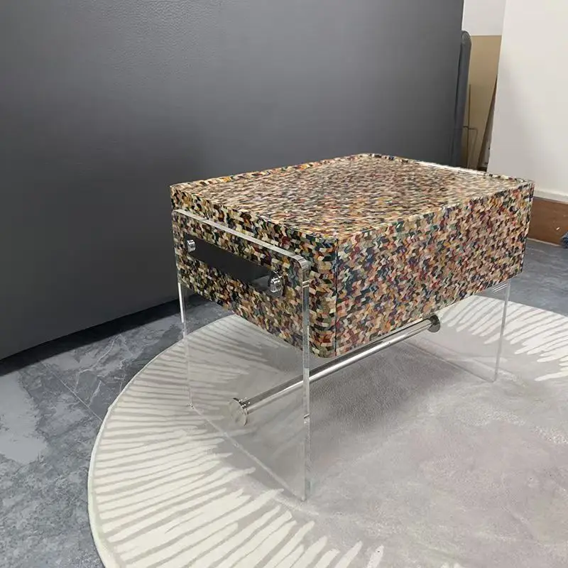Bedside table, light luxury, simple modern, high-end art, acrylic storage cabinet, creative bedside storage
Bedside table, light luxury, simple modern, high-end art, acrylic storage cabinet, creative bedside storage