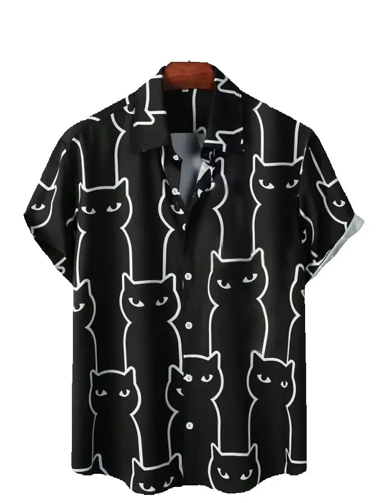 Unisex Fashion Men's Cute Cat Print Casual Daily Wear 3D Printing Short Sleeve Shirt Fashion Hawaiian Shirts For Men Harajuku
Unisex Fashion Men's Cute Cat Print Casual Daily Wear 3D Printing Short Sleeve Shirt Fashion Hawaiian Shirts For Men Harajuku