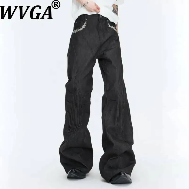 WVGA Spring Autumn New Men Distressed Design Pleated Embroidery Trendy Denim Trousers Chic Heavyweight Straight Jeans Ins W23966
WVGA Spring Autumn New Men Distressed Design Pleated Embroidery Trendy Denim Trousers Chic Heavyweight Straight Jeans Ins W23966