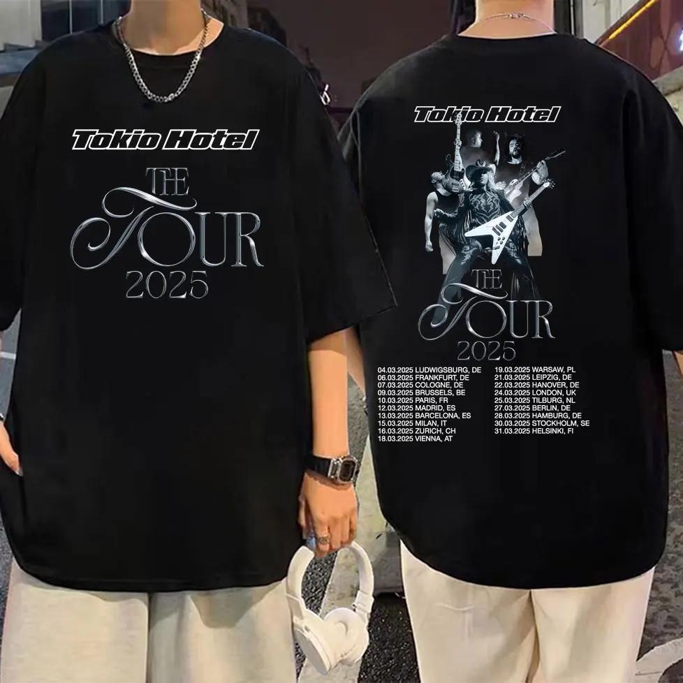Tokio Hotel The Tour 2025 Graphic T Shirt Punk Rock Hip Hop Vintage Short Sleeve T-shirt Men Women High Quality Fashion T-shirts
Tokio Hotel The Tour 2025 Graphic T Shirt Punk Rock Hip Hop Vintage Short Sleeve T-shirt Men Women High Quality Fashion T-shirts