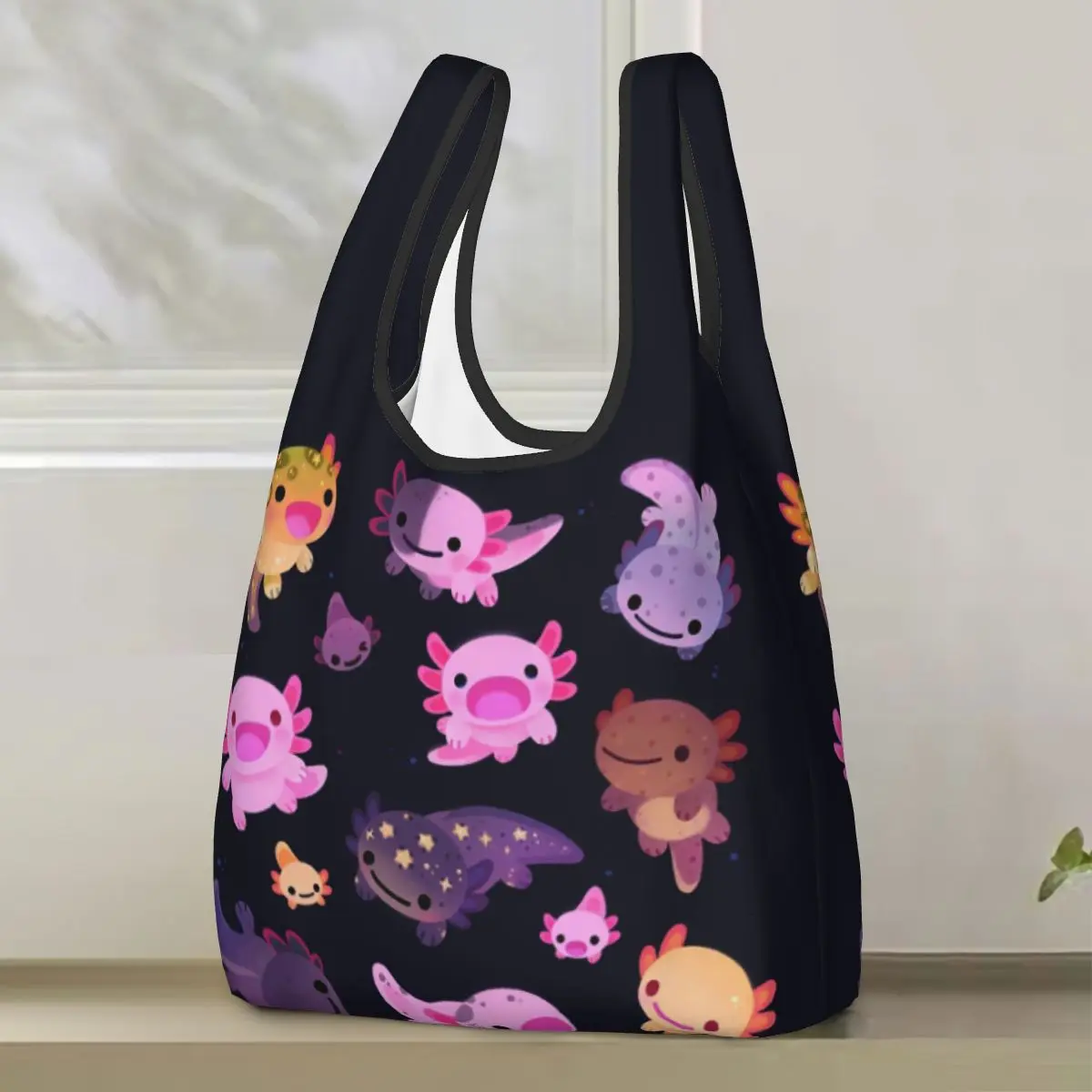 Happy Axolotl Shopping Bag Portable Tote Bags Foldable Shoulder Shopper Bag Groceries Handbag
Happy Axolotl Shopping Bag Portable Tote Bags Foldable Shoulder Shopper Bag Groceries Handbag