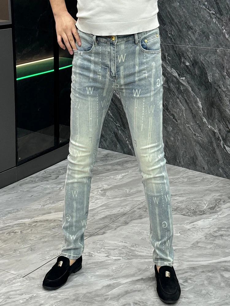 Fashionable Slim Fit Men's Jeans with Rhinestone Letter Print Summer 2026 Stylish Design Casual Wear All Seasons Polyester Co...
Fashionable Slim Fit Men's Jeans with Rhinestone Letter Print Summer 2026 Stylish Design Casual Wear All Seasons Polyester Co...