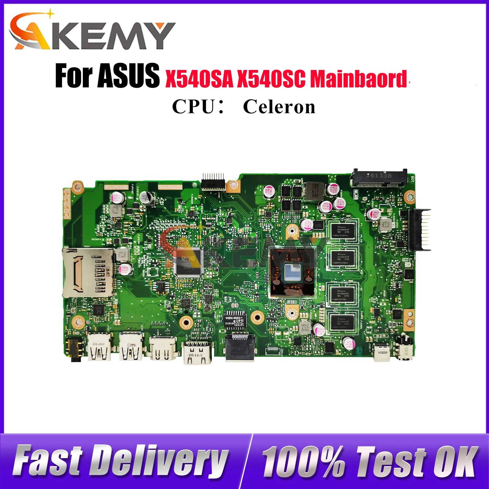 X540SA Laptop Motherboard For ASUS VivoBook X540SA X540S D540S F540S R540S X540SC A540S Notebook Mainboard With Celeron CPU stk
X540SA Laptop Motherboard For ASUS VivoBook X540SA X540S D540S F540S R540S X540SC A540S Notebook Mainboard With Celeron CPU stk