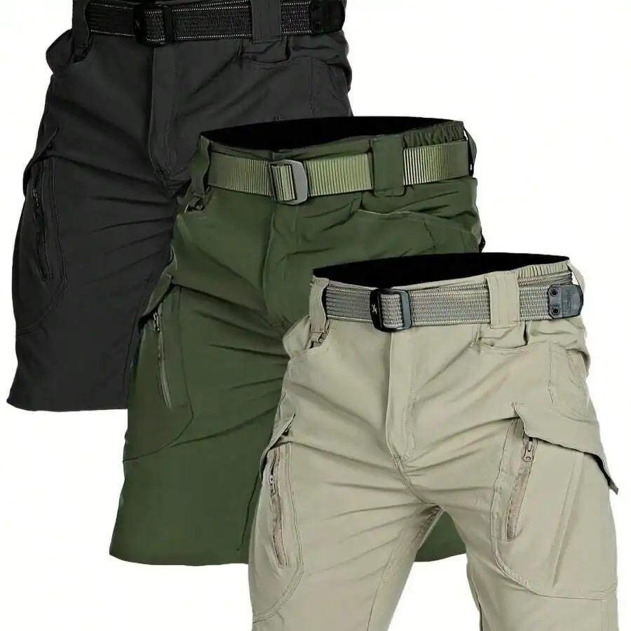 3pcs Quick-Dry Tactical Cargo Shorts For Men, Knee-Length, Breathable Stretch Nylon Shorts
3pcs Quick-Dry Tactical Cargo Shorts For Men, Knee-Length, Breathable Stretch Nylon Shorts