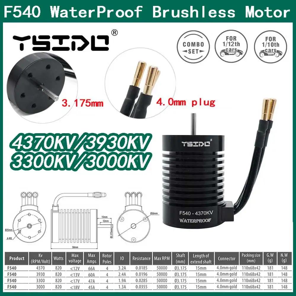 F540 4370KV 3930KV 3300KV 3000KV Бесщеточный двигатель для 1/10 1/12 RC автомобиля Wltoys Redcat Electric Volcano EPX PRO Blackout XTE
F540 4370KV 3930KV 3300KV 3000KV Бесщеточный двигатель для 1/10 1/12 RC автомобиля Wltoys Redcat Electric Volcano EPX PRO Blackout XTE