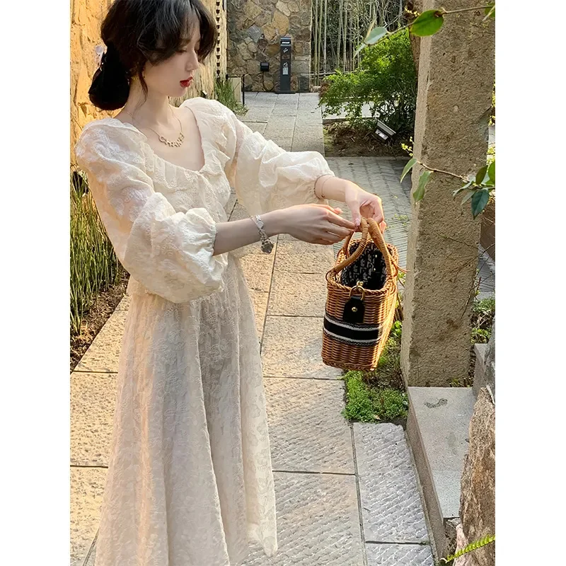 Mermaid Princess 2025 Summer Loose Retro Ruffle Embroidery Slimming Chic Dress Hong Kong Style Retro Chic Dress Solid Color
Mermaid Princess 2025 Summer Loose Retro Ruffle Embroidery Slimming Chic Dress Hong Kong Style Retro Chic Dress Solid Color