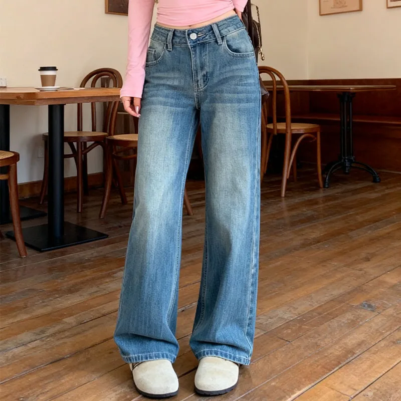 2026 Women's Y2K Jeans Dongdaemun Vintage Narrow Wide-Leg Denim High Waist Smoking Pipe Cut for Petite
2026 Women's Y2K Jeans Dongdaemun Vintage Narrow Wide-Leg Denim High Waist Smoking Pipe Cut for Petite