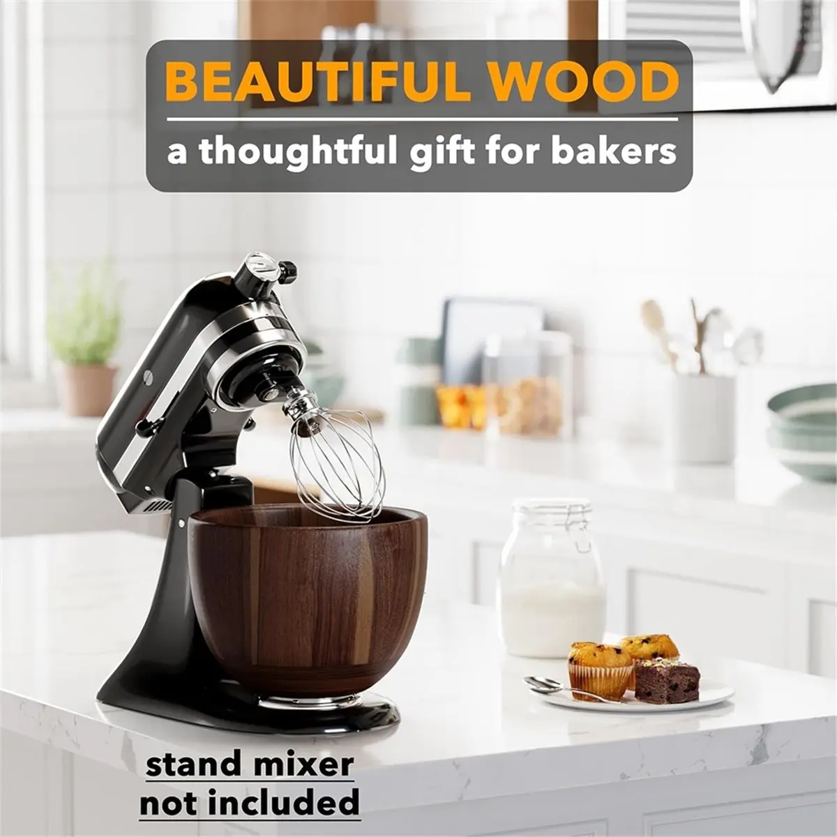 (A25M) Wooden Bowl Mixer - for KitchenAid 4.5 & 5 QT Acacia Wood Mixing Bowls Holder for Stand Mixer, Tilt-Head Models Kitchen
(A25M) Wooden Bowl Mixer - for KitchenAid 4.5 & 5 QT Acacia Wood Mixing Bowls Holder for Stand Mixer, Tilt-Head Models Kitchen