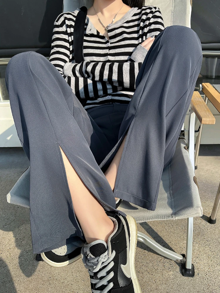 Spring Summer Women Pants High Waist Office Ladies Elegant Korean Casual Straight Suit Pant with Slit Oversize Trousers 2024 New
Spring Summer Women Pants High Waist Office Ladies Elegant Korean Casual Straight Suit Pant with Slit Oversize Trousers 2024 New