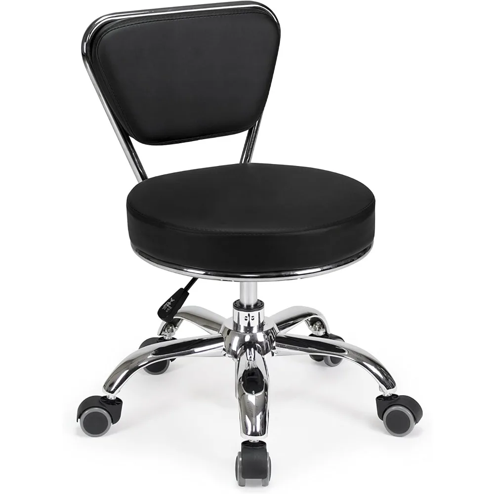 Pneumatic rolling seat, short stool with adjustable height 13"-15", ergonomic backrest, suitable for garage tasks, home cleaning
Pneumatic rolling seat, short stool with adjustable height 13"-15", ergonomic backrest, suitable for garage tasks, home cleaning