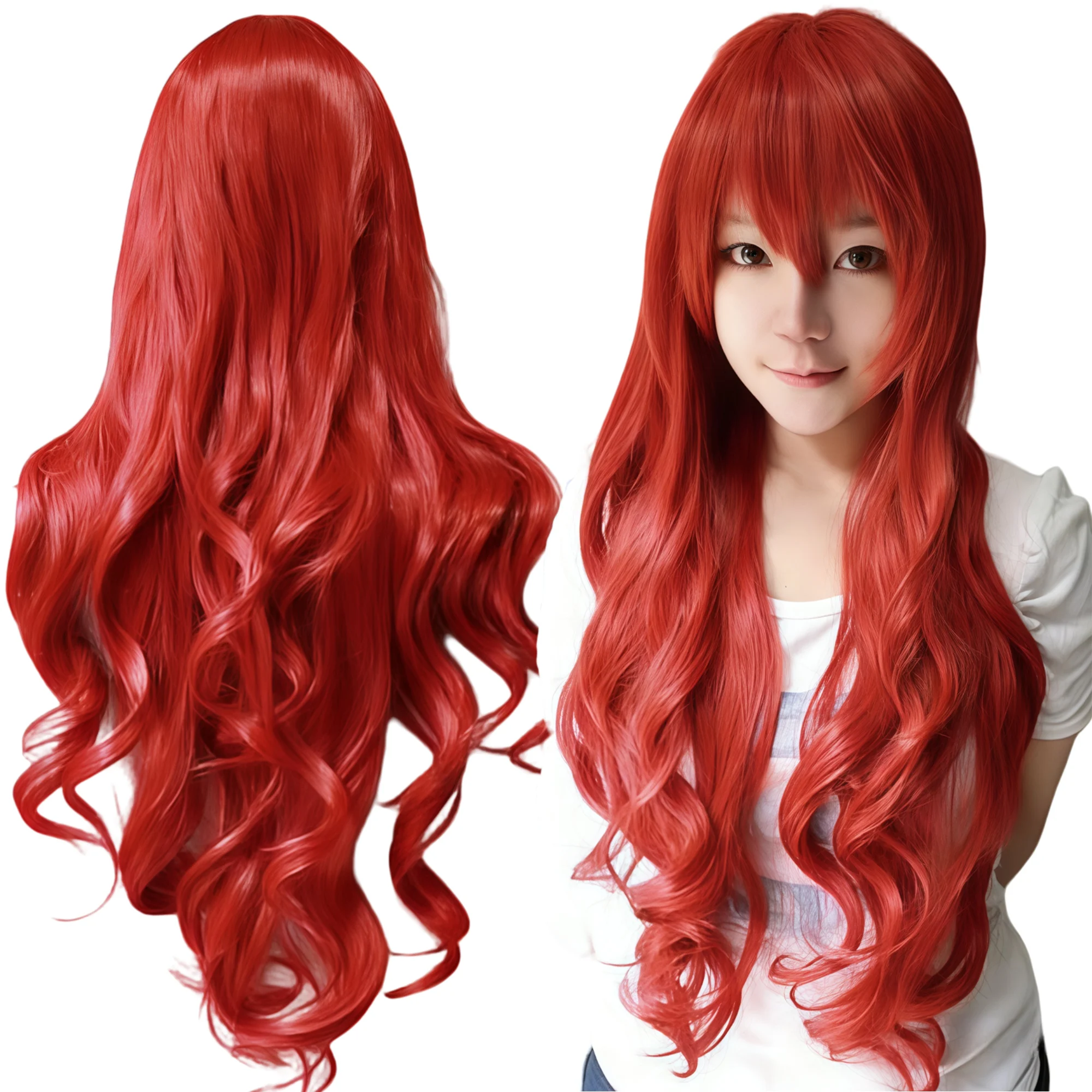 Synthetic Hair Vibrant Red Lolita Cosplay Wig Curly Rias Gremory Anime Wigs Halloween Kushina Uzumaki Costume Wig for Girl
Synthetic Hair Vibrant Red Lolita Cosplay Wig Curly Rias Gremory Anime Wigs Halloween Kushina Uzumaki Costume Wig for Girl