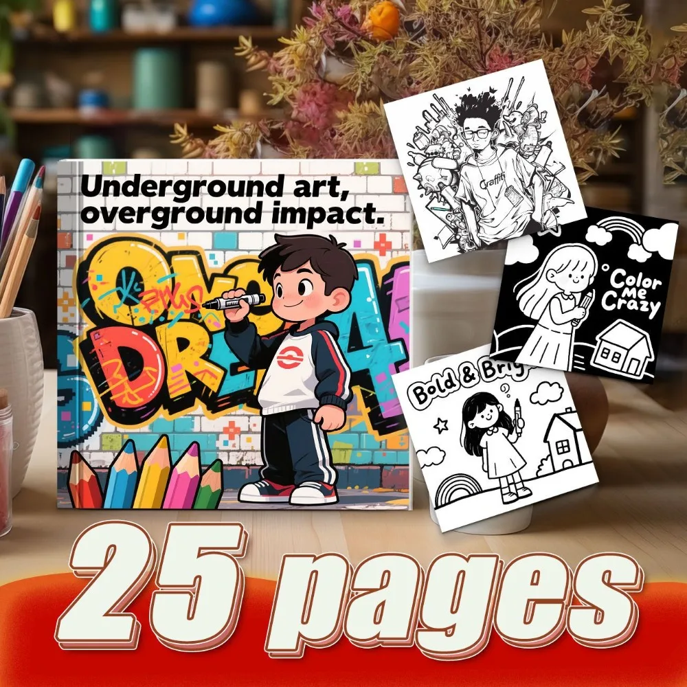 High Quality Street Graffiti Cartoon Coloring Book Stress Relief Healing Parent Child Companion Rich Street Themes Free Brushes
High Quality Street Graffiti Cartoon Coloring Book Stress Relief Healing Parent Child Companion Rich Street Themes Free Brushes
