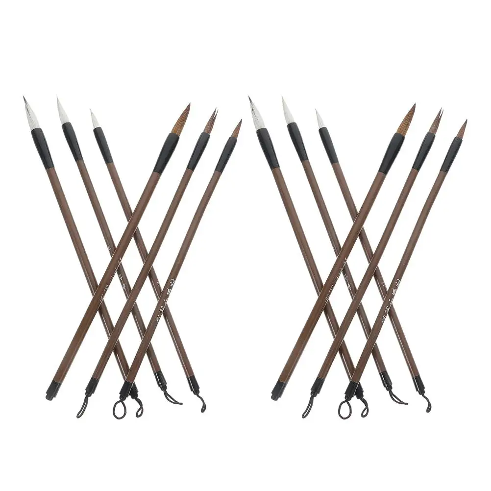12 Pcs Calligraphy Brushes for Practice Traditional Chinese Painting Wooden Brush Set Japanese Pens Beginner Students
12 Pcs Calligraphy Brushes for Practice Traditional Chinese Painting Wooden Brush Set Japanese Pens Beginner Students