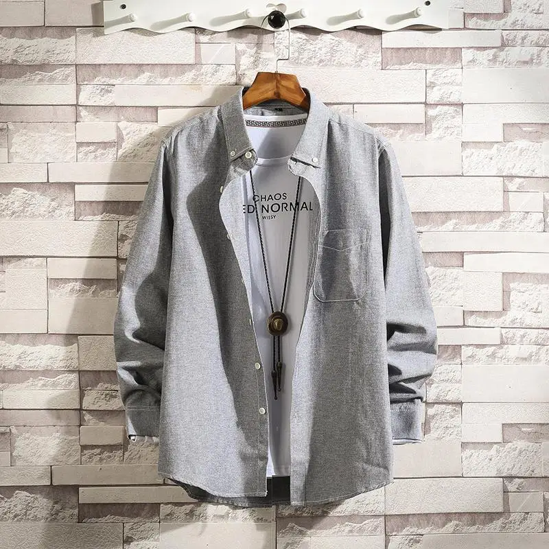 Men's Summer Shirt Loose Fit Long Sleeve Thin Cotton Standard Size Korean Fashion Outerwear Summer Slim Shirt
Men's Summer Shirt Loose Fit Long Sleeve Thin Cotton Standard Size Korean Fashion Outerwear Summer Slim Shirt