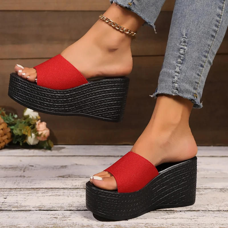 Shoes Peep Toe Woman's Slippers Luxury Slides Wedge Big Size Shale Female Beach Platform 2025
Shoes Peep Toe Woman's Slippers Luxury Slides Wedge Big Size Shale Female Beach Platform 2025